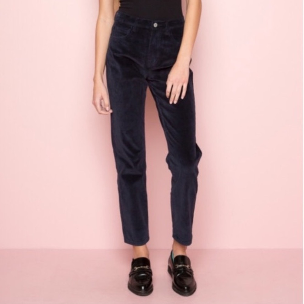brandy melville navy corduroy tilden pants